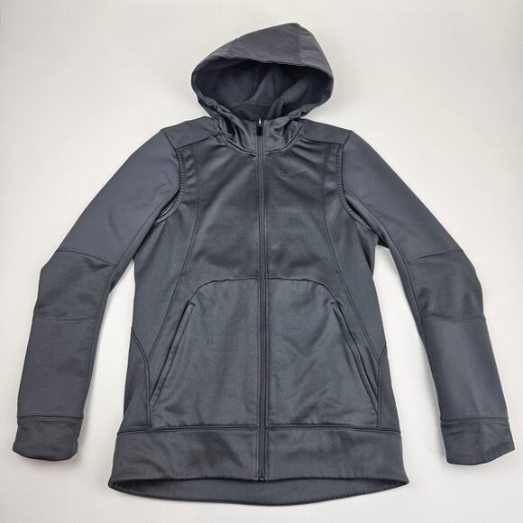 Nike Therma Hyper Elite Basketball Jacket Hoodie Mens Size S Grey Dri-Fit Fleece - Picture 1 of 9